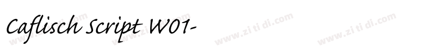 Caflisch Script W01字体转换